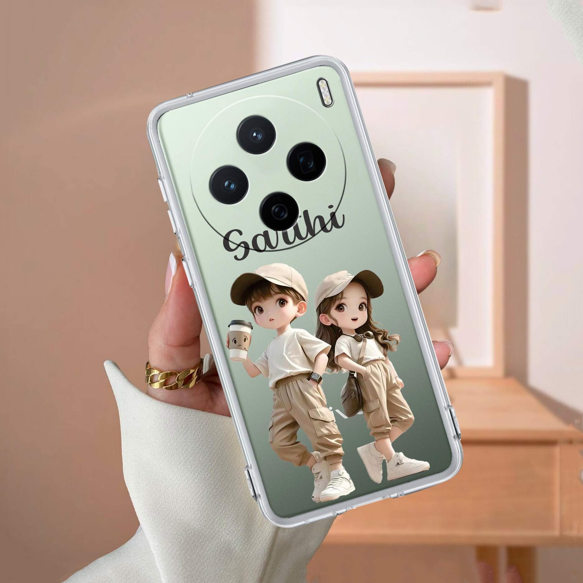 Sweet Harmony Customize Transparent Silicon Case For Vivo
