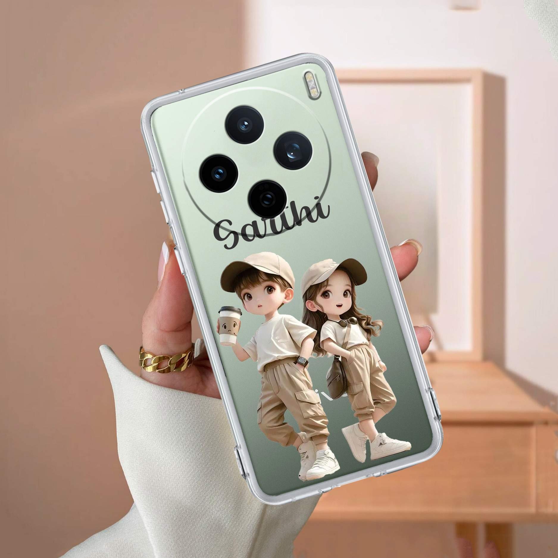 Sweet Harmony Customize Transparent Silicon Case For Vivo