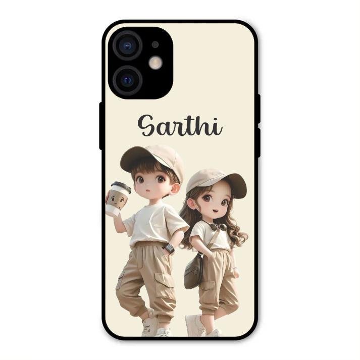 sweet harmony glossy metal case cover for iPhone 12 mini