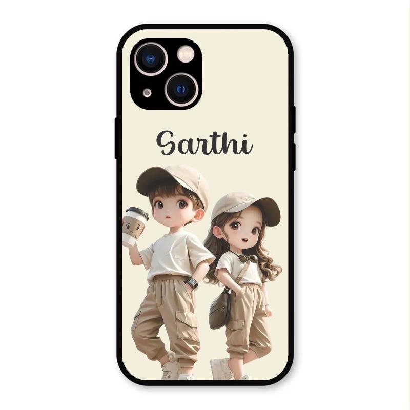 sweet harmony glossy metal case cover for iPhone 13