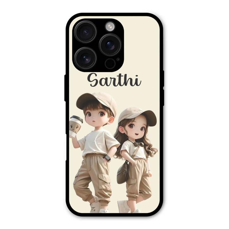 sweet harmony glossy metal case cover for iPhone 16 Pro