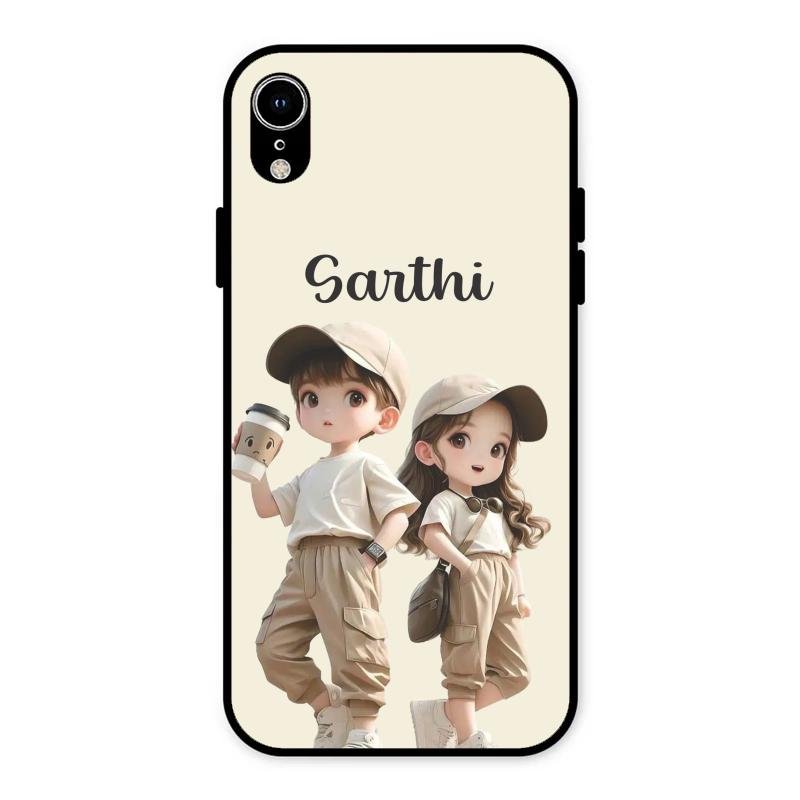 sweet harmony glossy metal case cover for iPhone XR