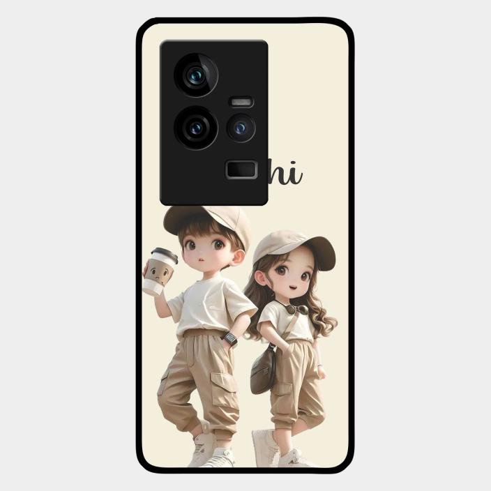 sweet harmony glossy metal case cover for Iqoo 11 5G