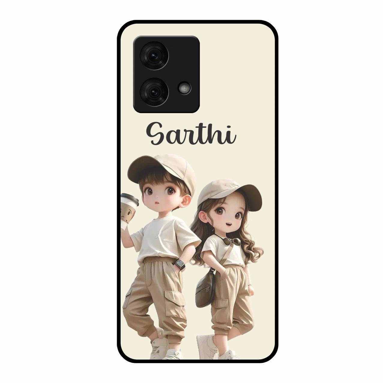 sweet harmony glossy metal case cover for Motorola g84 5G