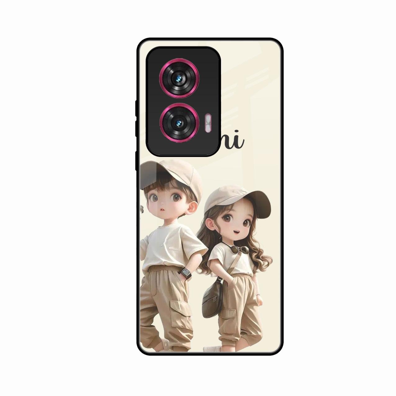 sweet harmony glossy metal case cover for Motorola G85 5G