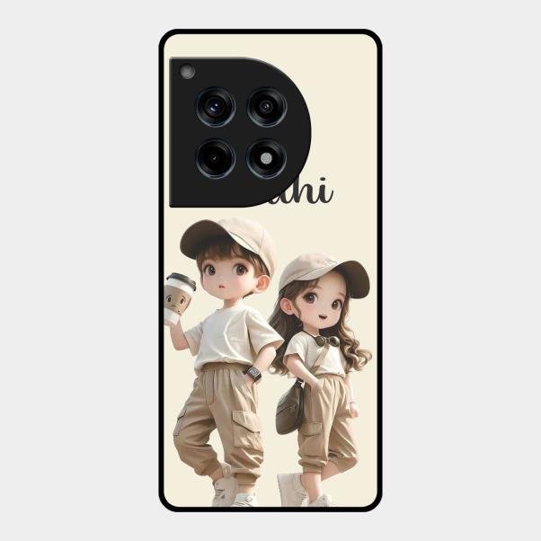 sweet harmony glossy metal case cover for Oneplus 12R 5G