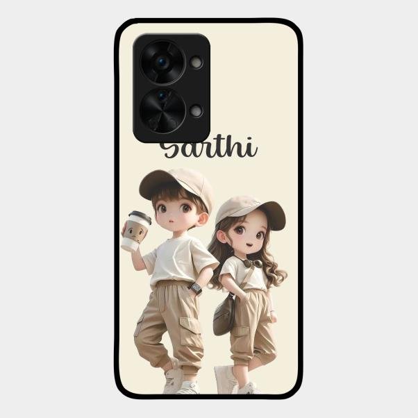 sweet harmony glossy metal case cover for Oneplus Nord 2T 5G