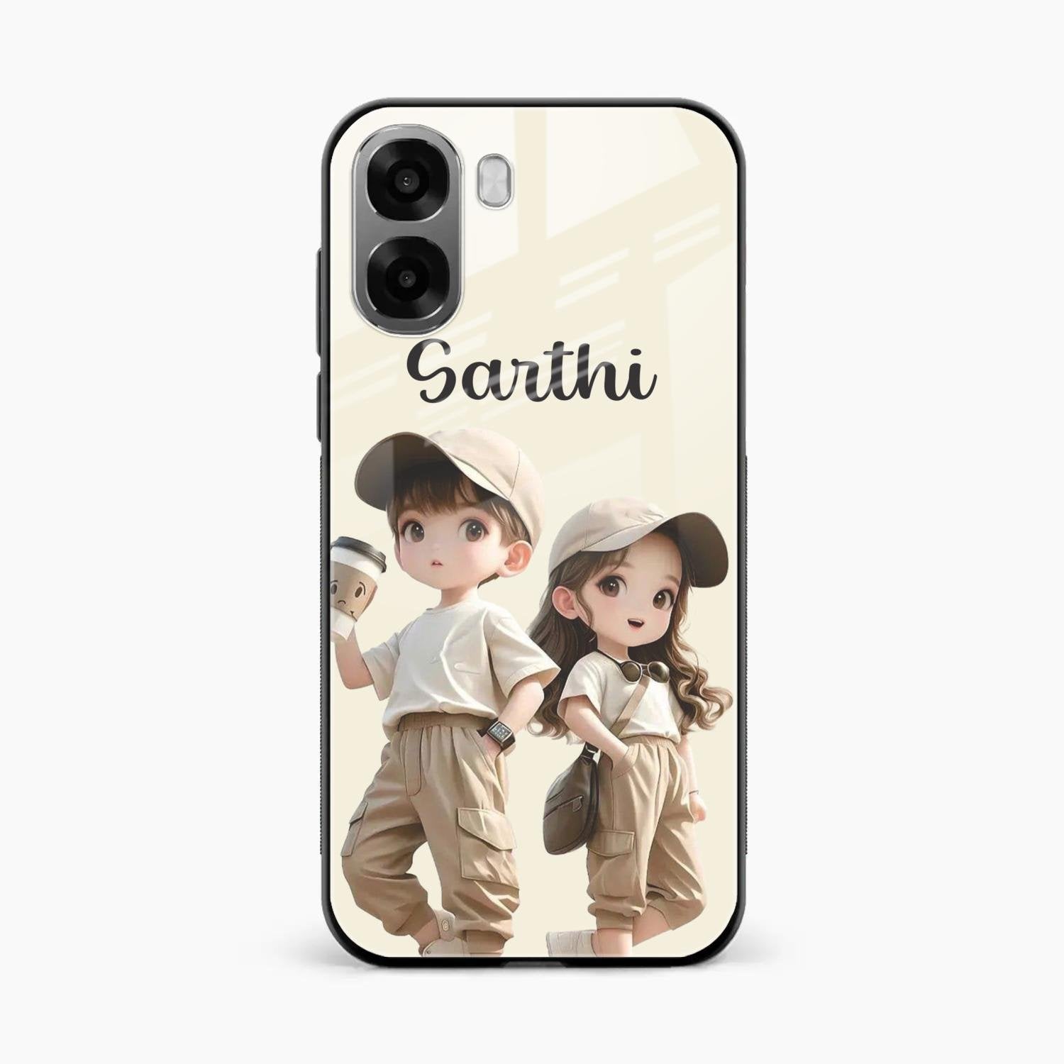 sweet harmony glossy metal case cover for Oppo A6X 5G