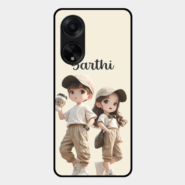 sweet harmony glossy metal case cover for Oppo F23 5G
