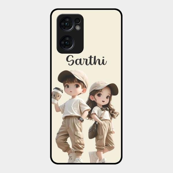 sweet harmony glossy metal case cover for Oppo Reno 7 5G