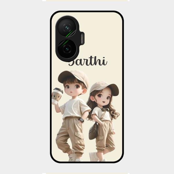 sweet harmony glossy metal case cover for Poco F7 5G