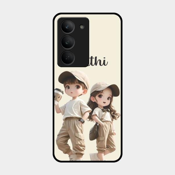 sweet harmony glossy metal case cover for Realme 14X 5G