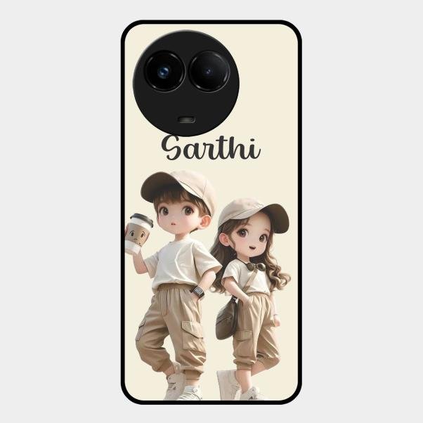 sweet harmony glossy metal case cover for Realme C67 5G