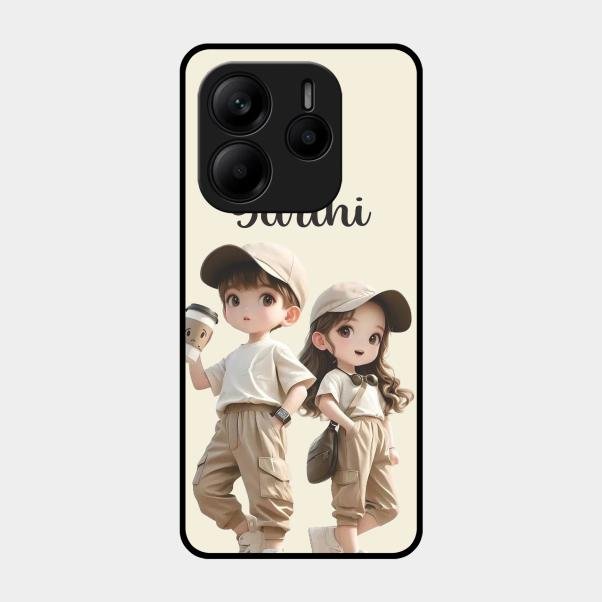 sweet harmony glossy metal case cover for Redmi Note 14 5G