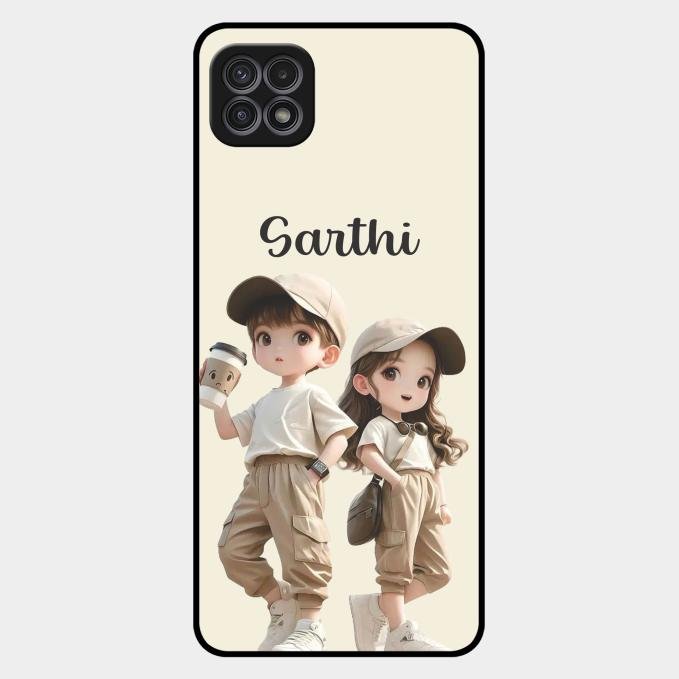 sweet harmony glossy metal case cover for Samsung Galaxy F42 5G