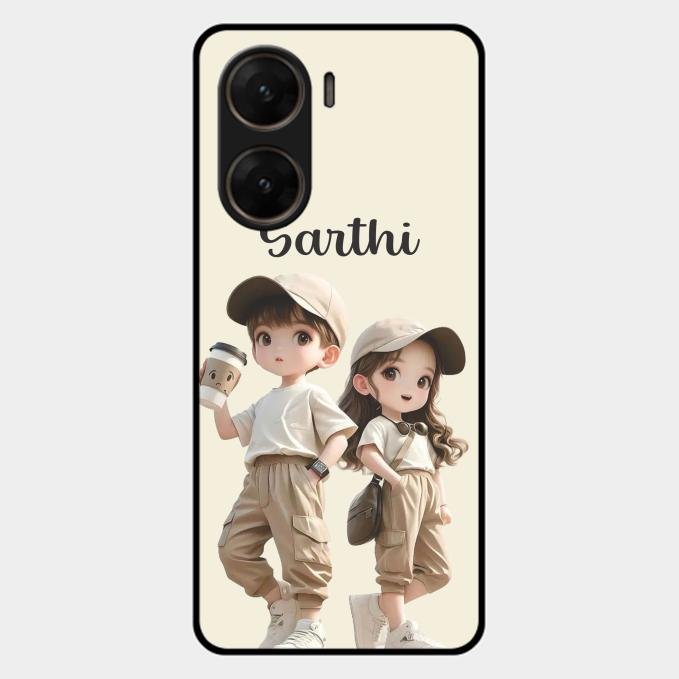 sweet harmony glossy metal case cover for Vivo V29E 5G