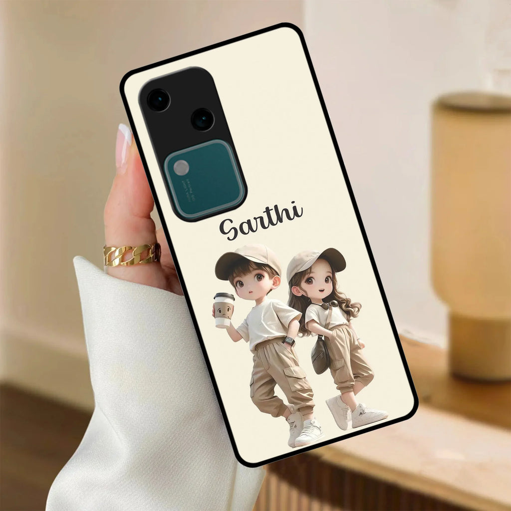 Sweet Harmony Glossy Metal Case Cover For Vivo - ShopOnCliQ