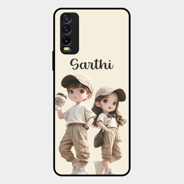 sweet harmony glossy metal case cover for Vivo Y12G