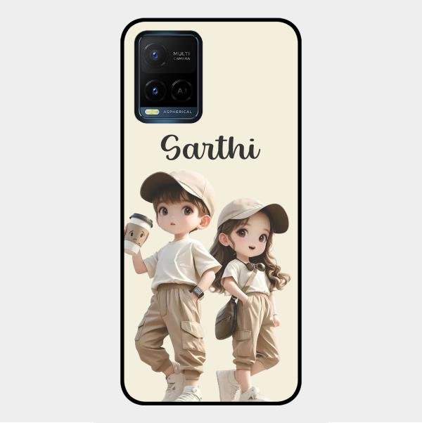 sweet harmony glossy metal case cover for Vivo Y33T