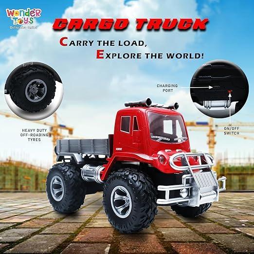 Rechargeable Remote Control Cargo Truck with 2.4GHz Frequency – Red - ShopOnCliQ
