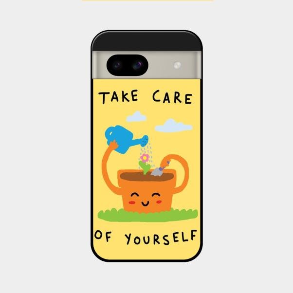 Take Care Glossy Metal Case Cover For Google Pixel 8A 5G