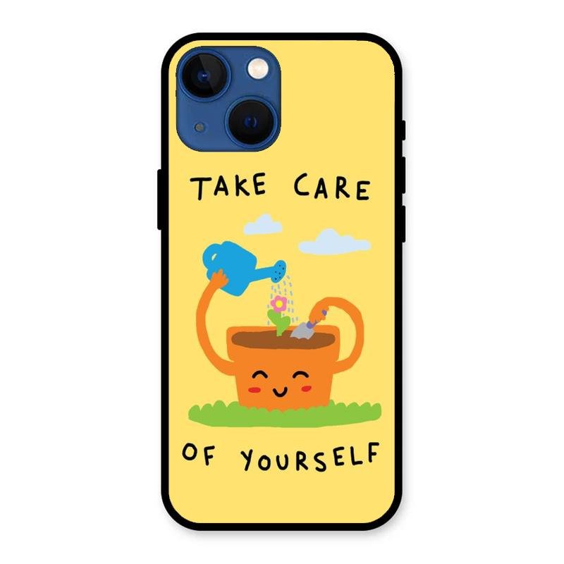 Take Care Glossy Metal Case Cover For iPhone 13 mini