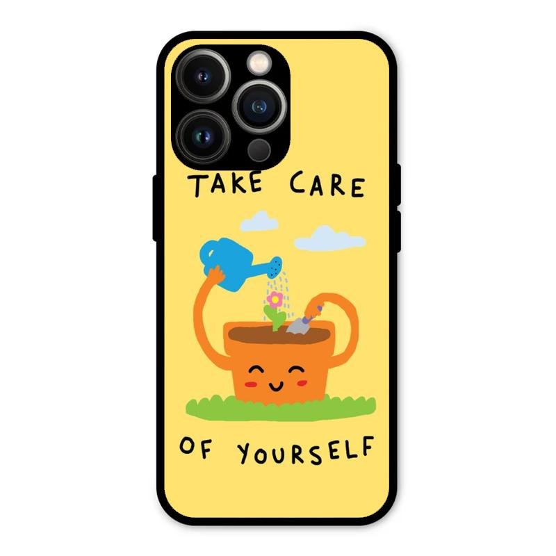Take Care Glossy Metal Case Cover For iPhone 13 Pro