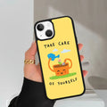 Take Care Glossy Metal Case Cover For iPhone - ShopOnCliQ