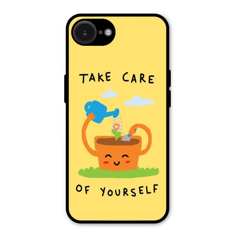 Take Care Glossy Metal Case Cover For iPhone 16e