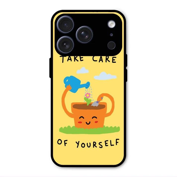 Take Care Glossy Metal Case Cover For iPhone 17 Pro
