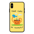 Take Care Glossy Metal Case Cover For iPhone XS