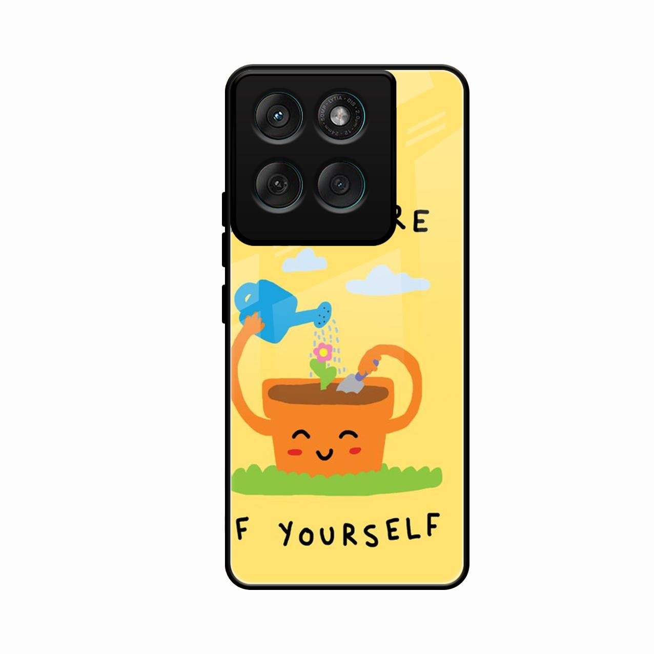 Take Care Glossy Metal Case Cover For Motorola Edge 60 5G