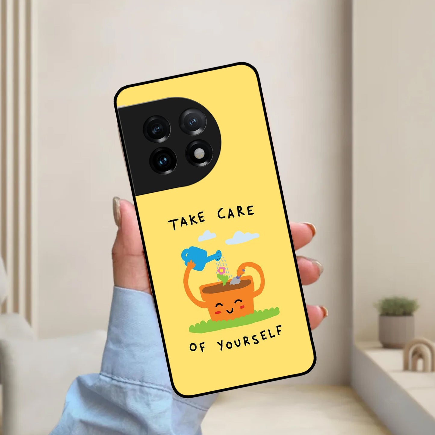 Take Care Glossy Metal Case Cover For OnePlus