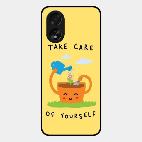 Take Care Glossy Metal Case Cover For Oppo A38