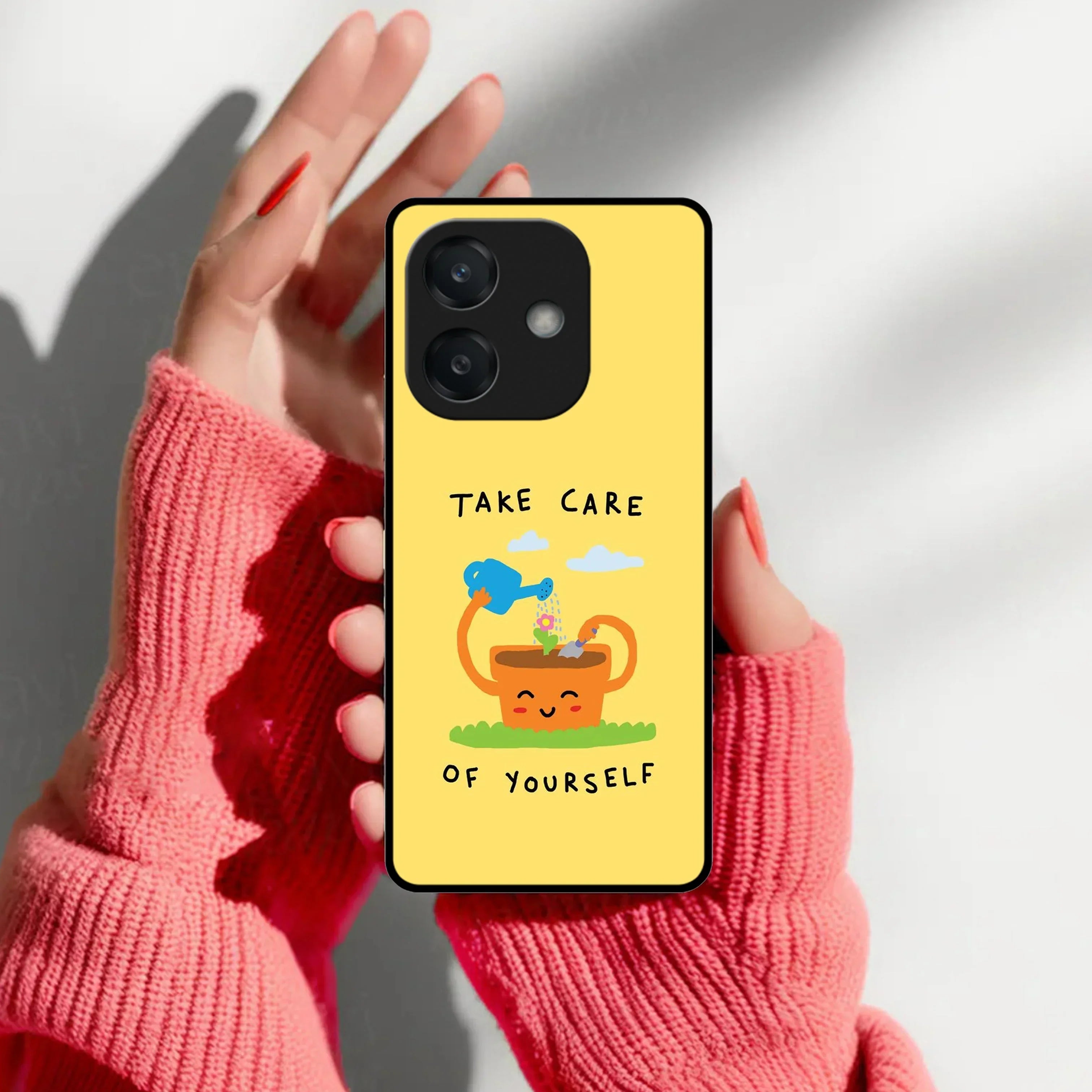 Take Care Glossy Metal Case Cover For Oppo - ShopOnCliQ
