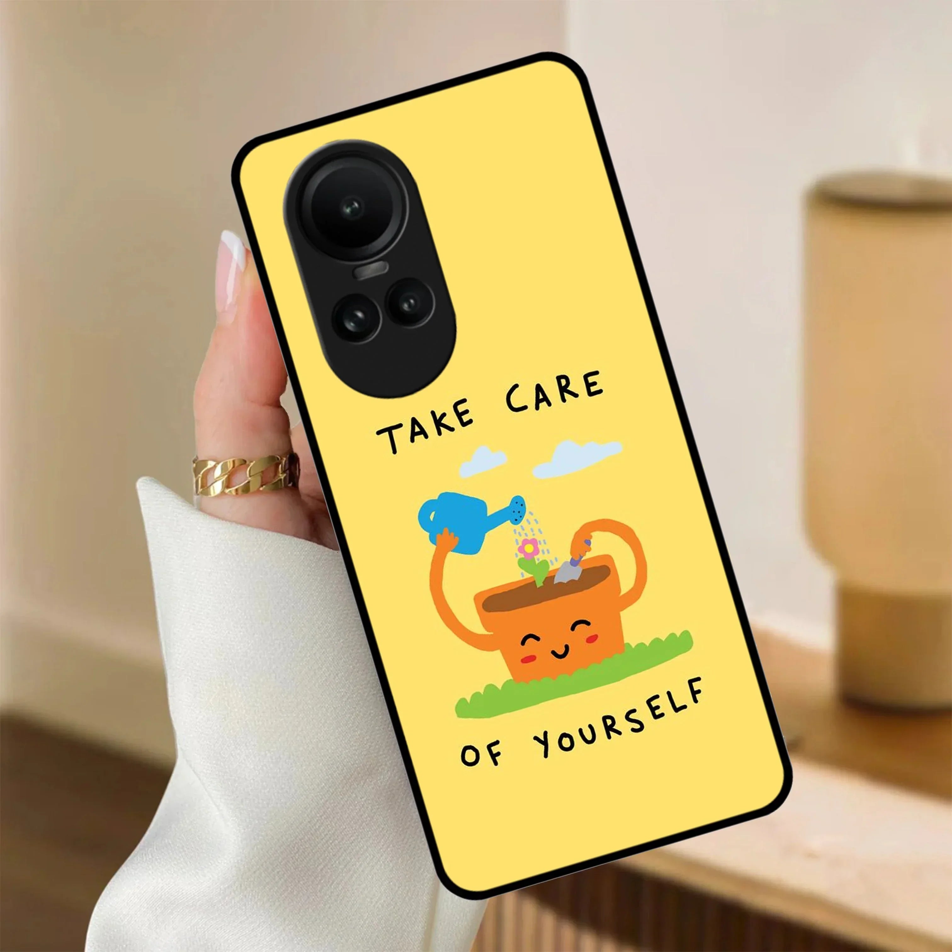 Take Care Glossy Metal Case Cover For Oppo - ShopOnCliQ