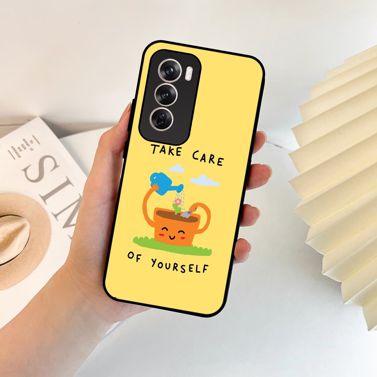 Take Care Glossy Metal Case Cover For Oppo