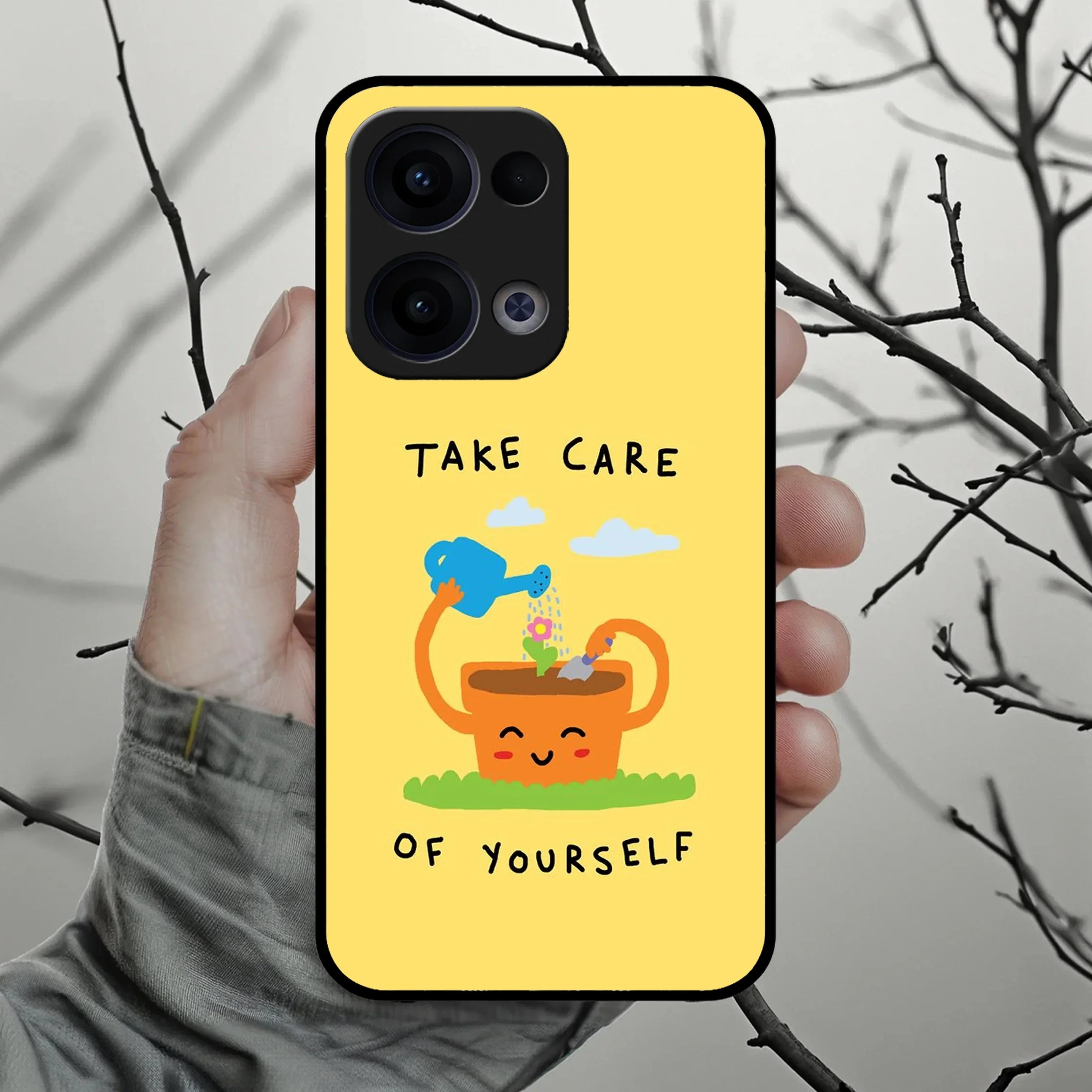 Take Care Glossy Metal Case Cover For Oppo - ShopOnCliQ