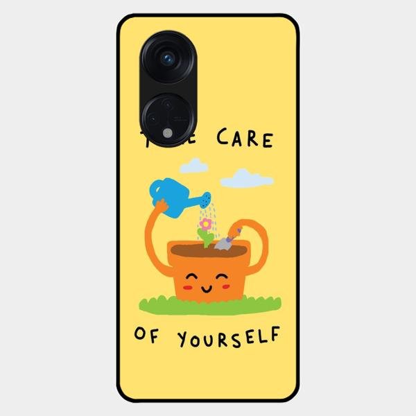 Take Care Glossy Metal Case Cover For Oppo Reno 8T 5G
