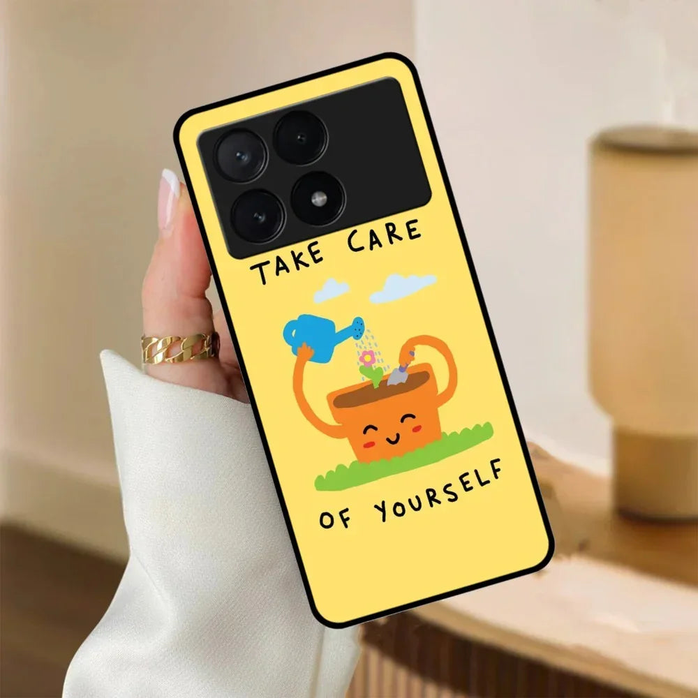Take Care Glossy Metal Case Cover For Poco - ShopOnCliQ
