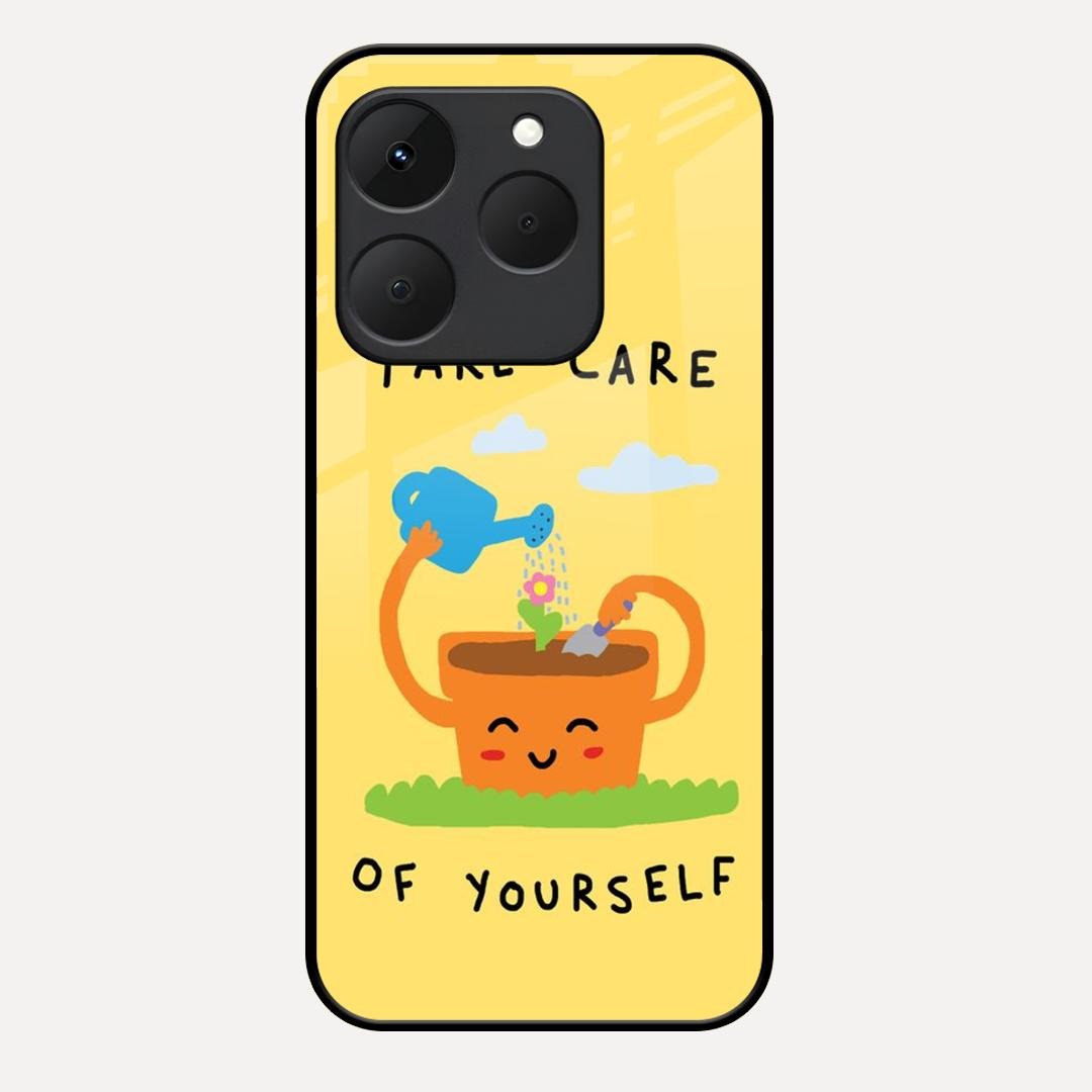 Take Care Glossy Metal Case Cover For Realme 15T 5G
