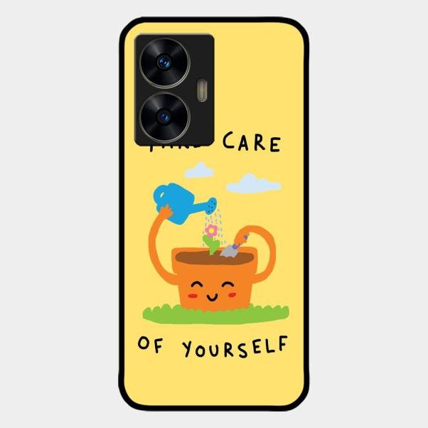 Take Care Glossy Metal Case Cover For Realme C55