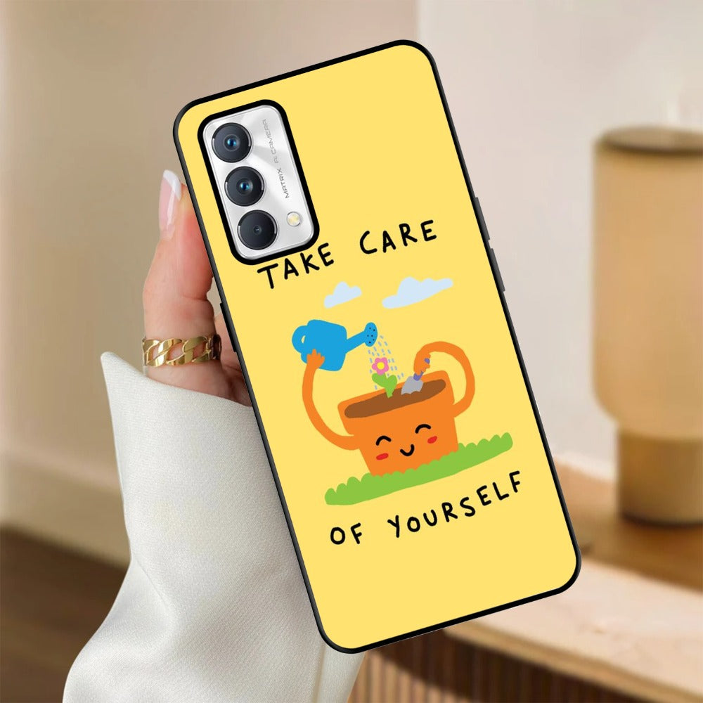 Take Care Glossy Metal Case Cover For Realme