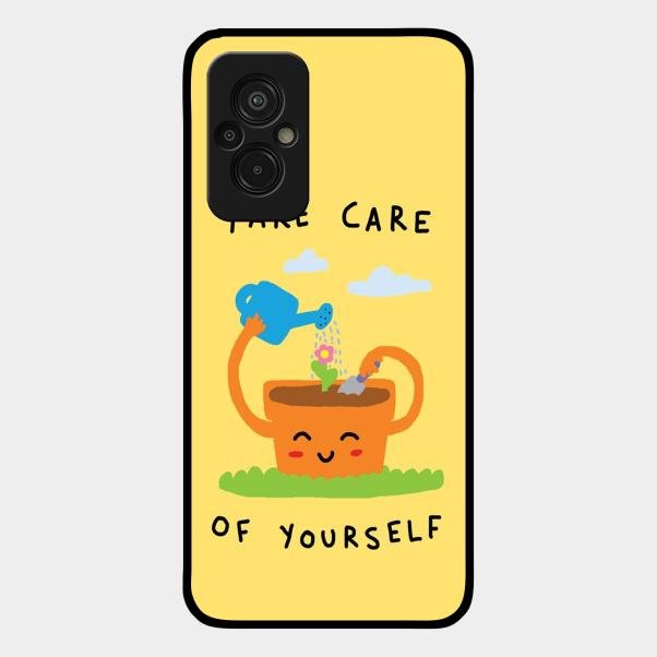 Take Care Glossy Metal Case Cover For Redmi 11 Prime 4G