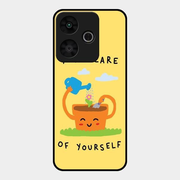 Take Care Glossy Metal Case Cover For Redmi 13 5G
