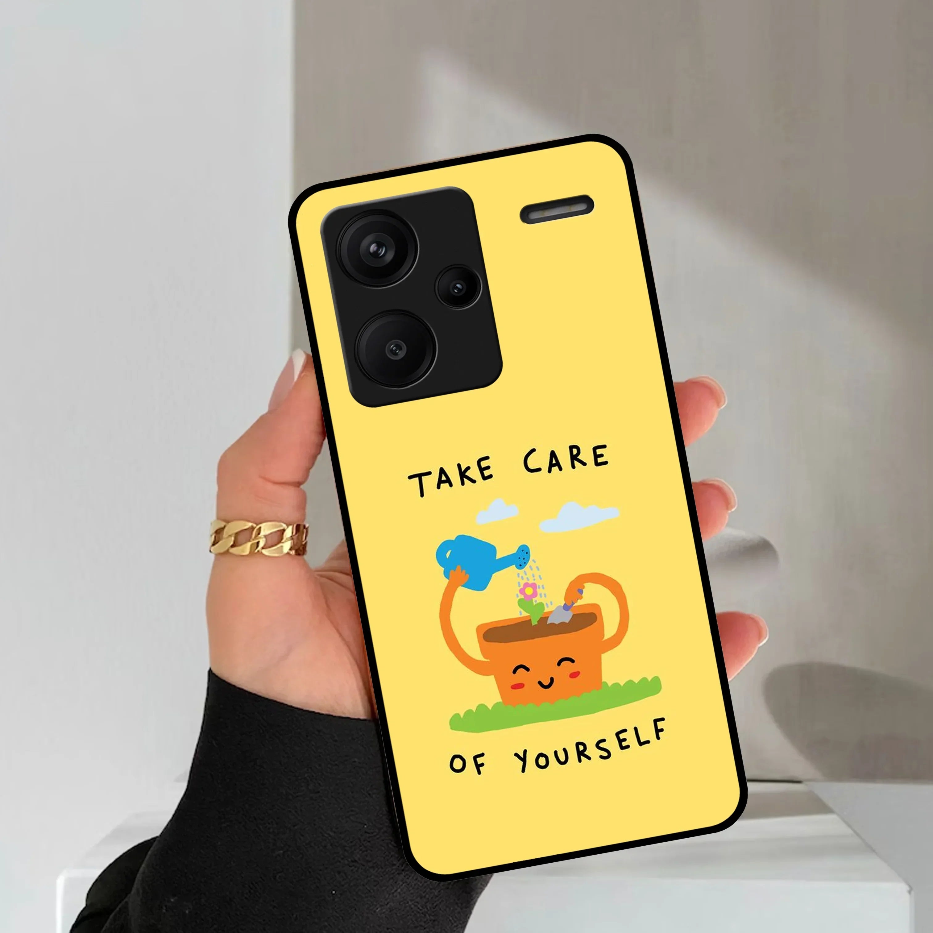 Take Care Glossy Metal Case Cover For Redmi - ShopOnCliQ