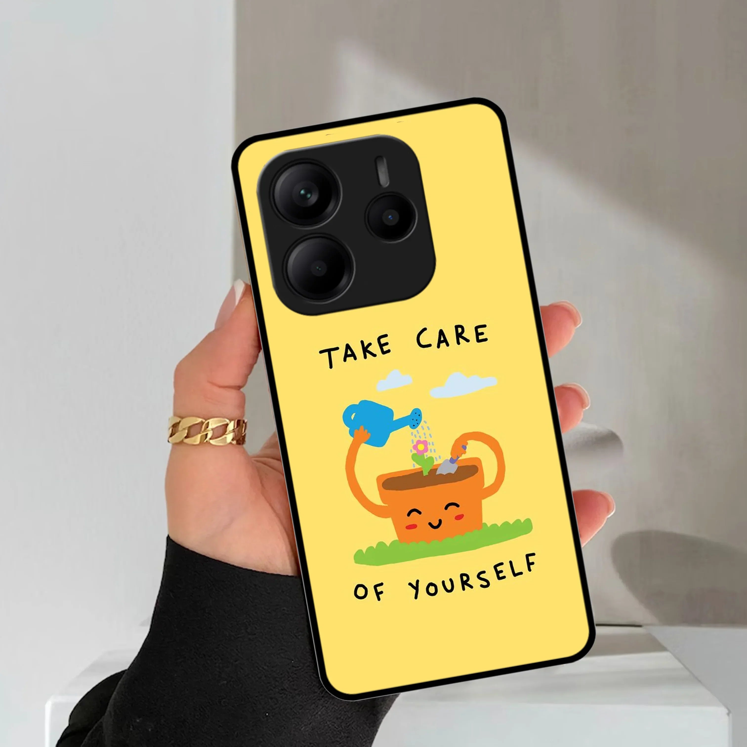 Take Care Glossy Metal Case Cover For Redmi - ShopOnCliQ