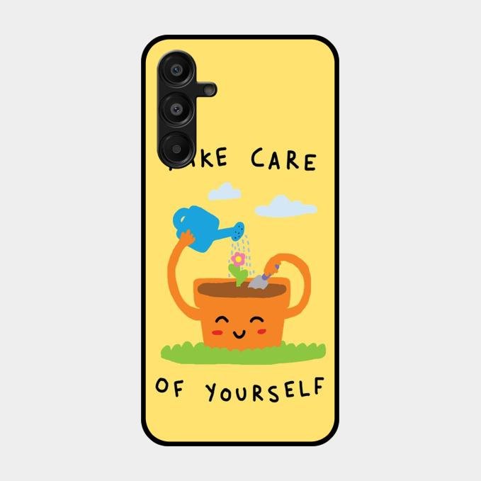 Take Care Glossy Metal Case Cover For Samsung Galaxy A16 5G
