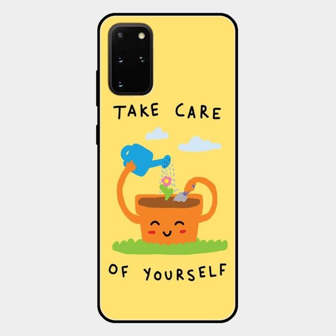 Take Care Glossy Metal Case Cover For Samsung Galaxy S20 Plus