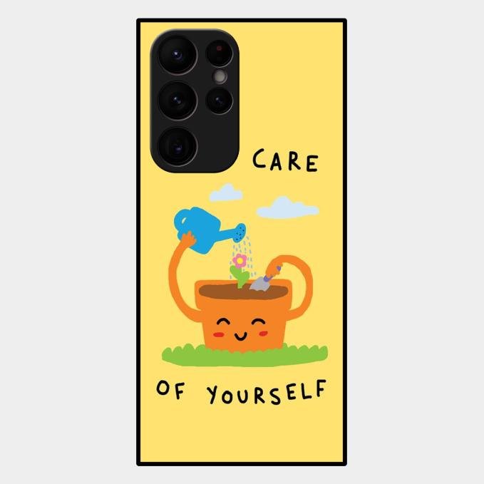 Take Care Glossy Metal Case Cover For Samsung Galaxy S22 Ultra 5G